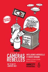 Affiche de la 6ème édition du festival en 2022 : Intelligence artificielle et droits humains